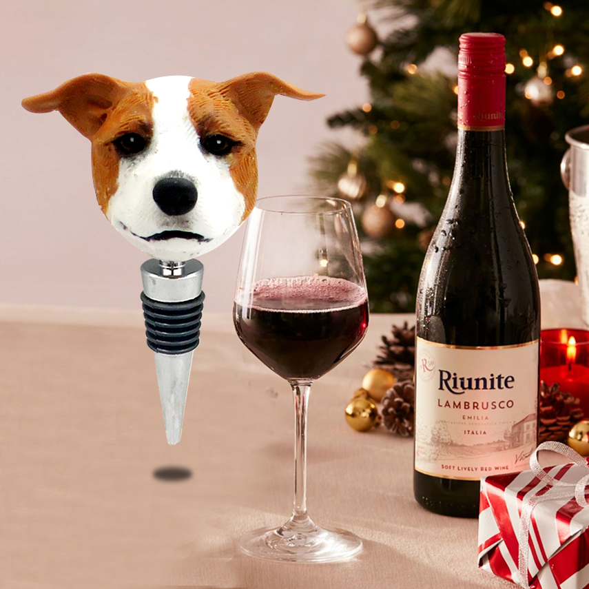 Tappi per bottiglie di vino con testa di animale domestico personalizzati