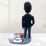 Bobblehead personalizzato di un uomo d'affari che ama lo sport