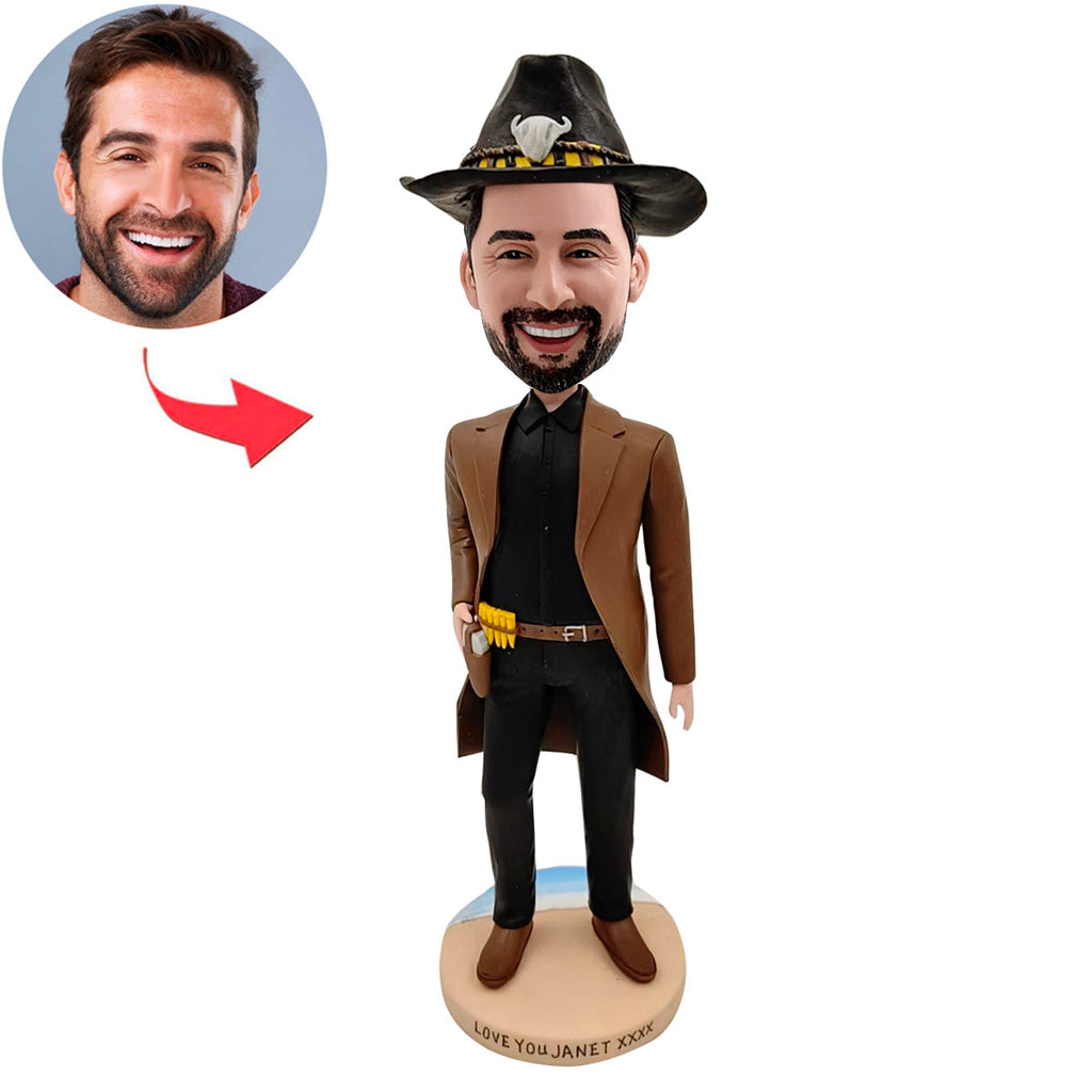 Bambola bobblehead da cowboy