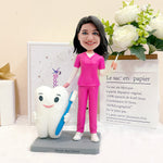 Statuetta personalizzata del dentista con dente