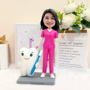 Statuetta personalizzata del dentista con dente