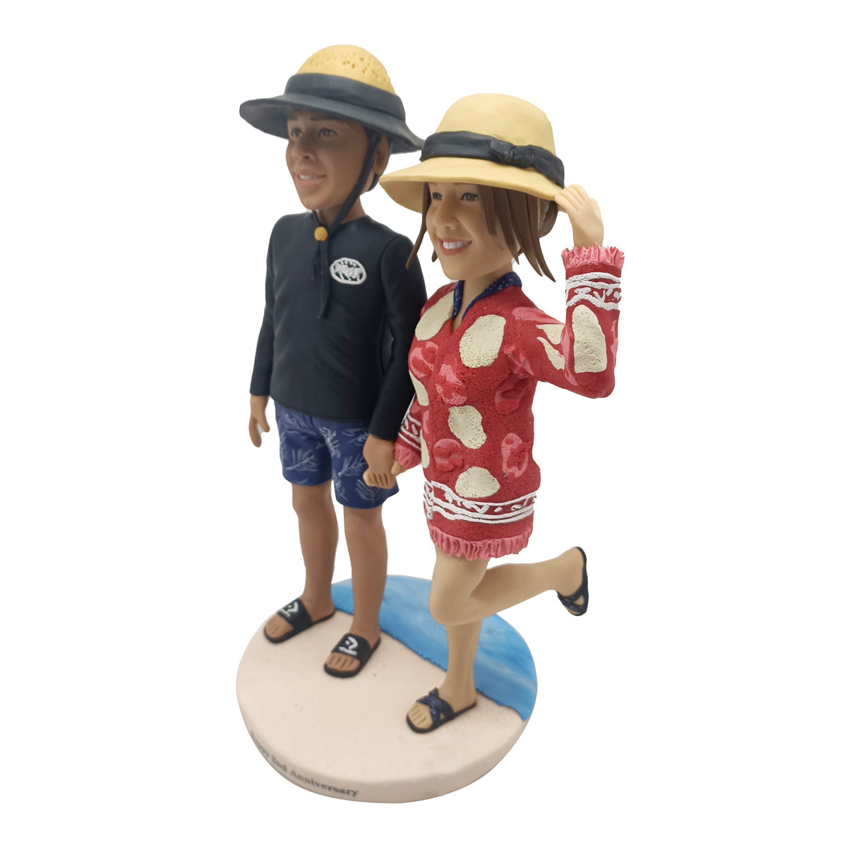 Bambola Bobblehead di coppia in vacanza