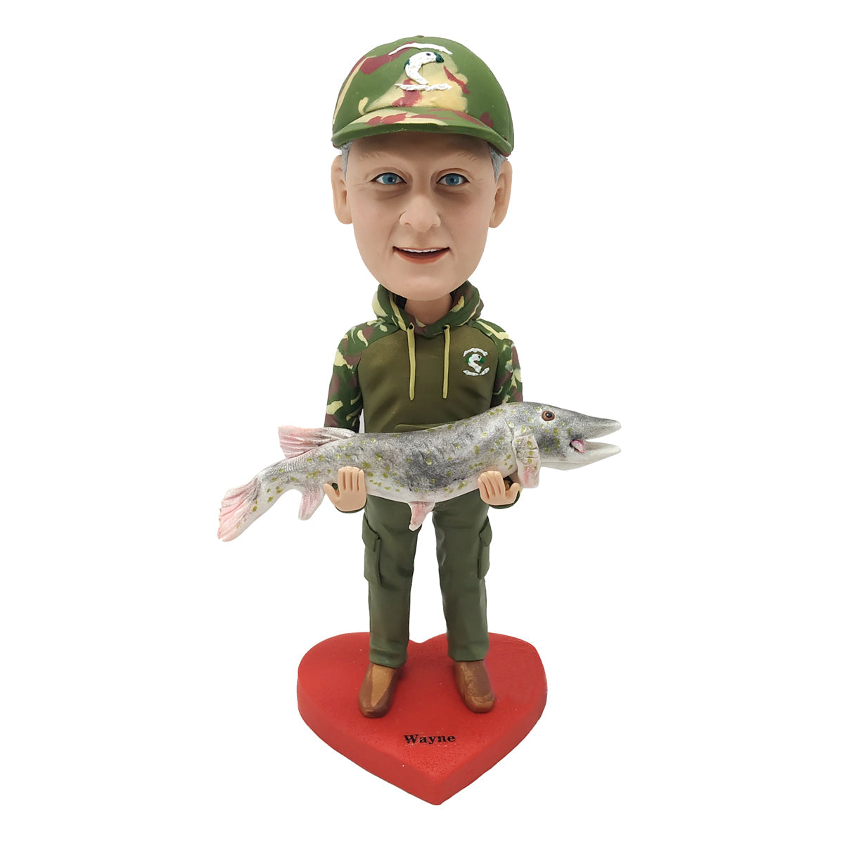 Regalo con bobblehead per papà pescatori
