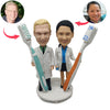 Bobblehead del dentista e sua moglie