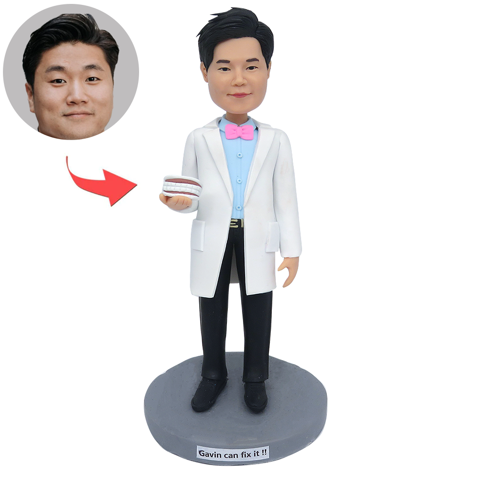 Regalo personalizzato con bobblehead per dentista maschile
