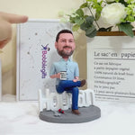 Tazza Bobblehead personalizzata con la scritta "Il miglior capo del mondo"