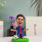 Bobblehead personalizzato con giocatore di football felice