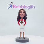 Bobblehead personalizzato con grembiule da super mamma
