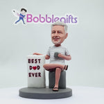 Bobblehead personalizzato con la scritta "MIGLIOR PAPÀ DI SEMPRE"