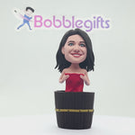 Bobblehead da bagno femminile personalizzato