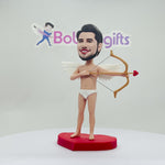 Bobblehead maschile personalizzato in stile Cupido - Idee regalo per San Valentino