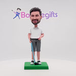 Abbigliamento sportivo da uomo d'affari da golf personalizzato Bobblehead