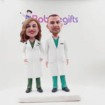 Bobblehead personalizzato per coppia di super dottori