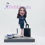 Bobblehead personalizzato per hostess di linea aerea