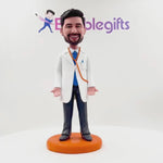 Bobblehead porta biglietti da visita medico personalizzato
