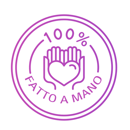 <p>100% realizzato a mano da artisti</p>